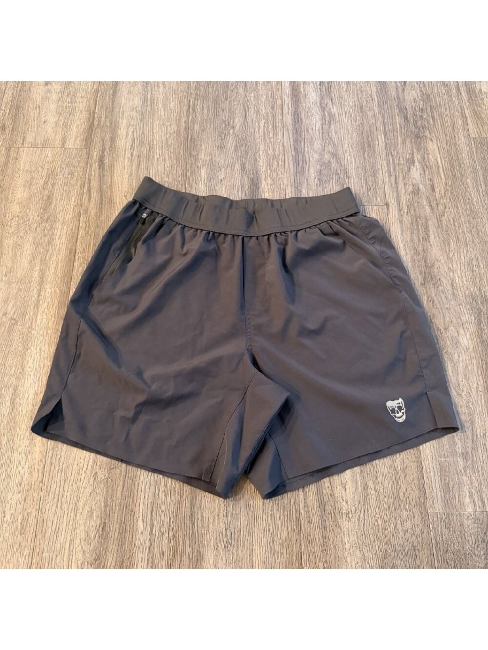 Gymreaper Men Active Wear Performance Dark Gray/Black Shorts XL